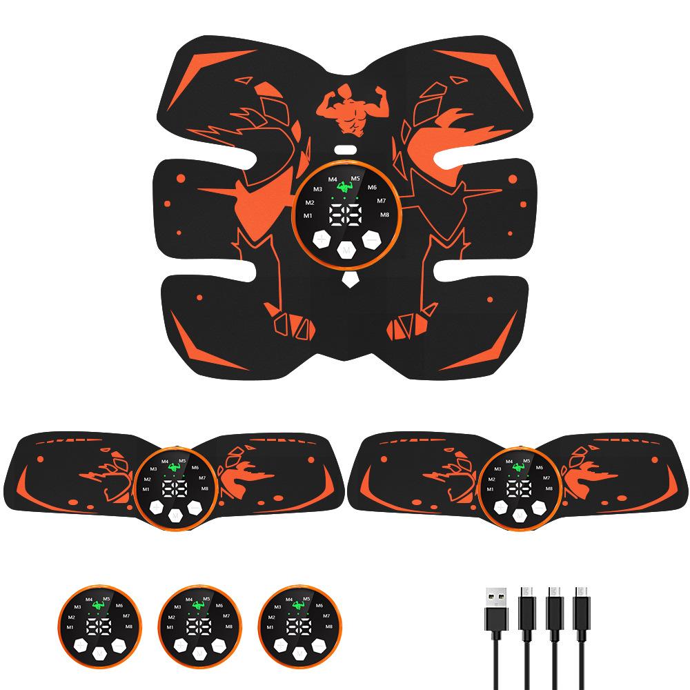 EMS Abs Trainer Rechargeable Abdominal Muscle Stimulator Belt With Multiple Fitness Modes For Core Workout And Home Gym Use