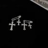 Vintage Stil Kreuz Hängeohrringe Sicherheitsnadel Design Leichte Metall Accessoires für Damen und Mädchen Modeschmuck Geschenk