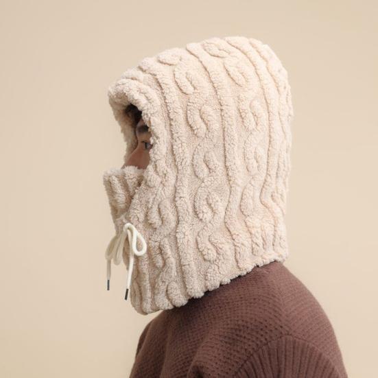 Fleece Balaclava for Women Winter One Piece Hat Scarf Set Windproof Ski Face Cushion Thermal Neck Warmer for Cold Weather