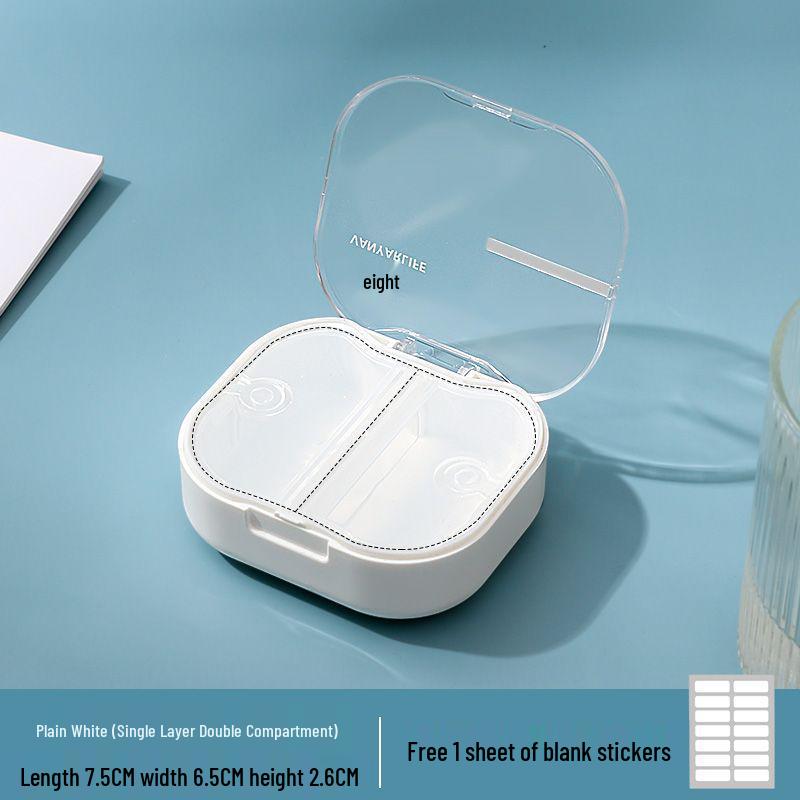 Compact, Moisture-Proof Pill Box for Daily Medication - 3 Times a Day, 7-Day Organizer