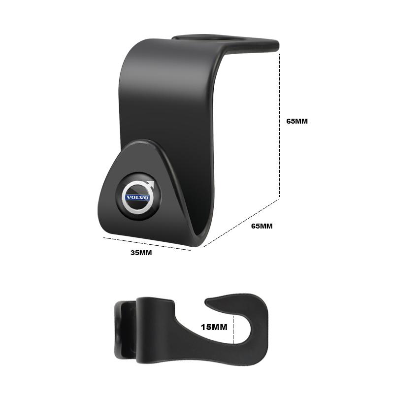 2Pcs Car Seat Headrest Hook Hanger Storage Organizer For Volvo XC90 V90 V60 XC60 V40 EC40 EX40 S80 S60 S90 C40 XC40 V70 XC70 C30