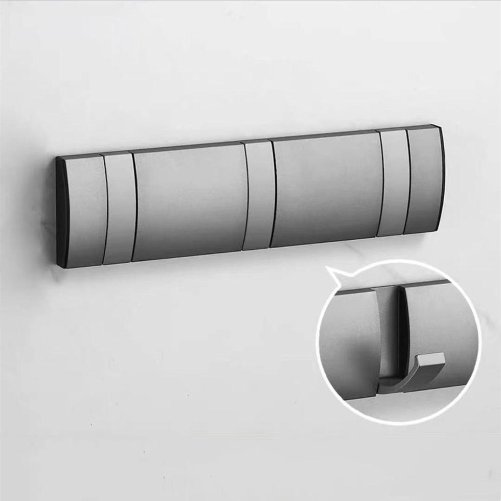 Wall-Mounted Folding Hook for Bathroom, Kitchen, Living Room, Wardrobe - 1 To 6 Row Hooks for Coats, Hats, and Clothes.