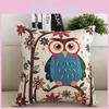 Versatile Owl Print Pillow Cases With Hidden Zip For Bedroom Sofa And Car Back Cushion