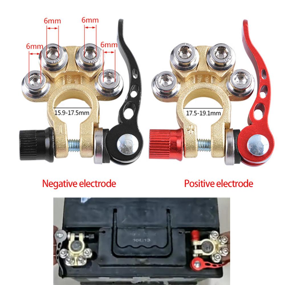 1 Pair Quick Release Battery Terminals Adapter Car Truck Caravan Workshop Tooling 12v Car Battery Connectors  Wire Cable