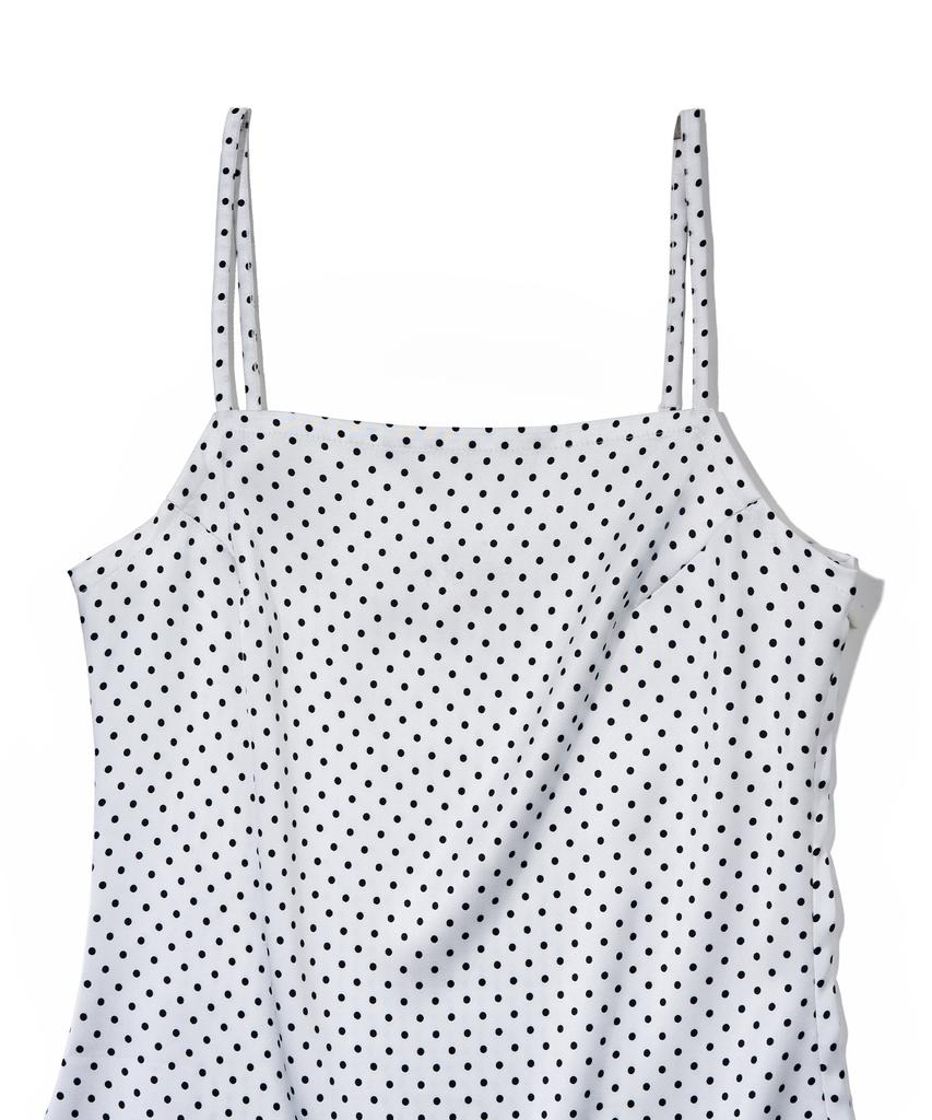 Yuhee Polka Dot Pattern Dress_White