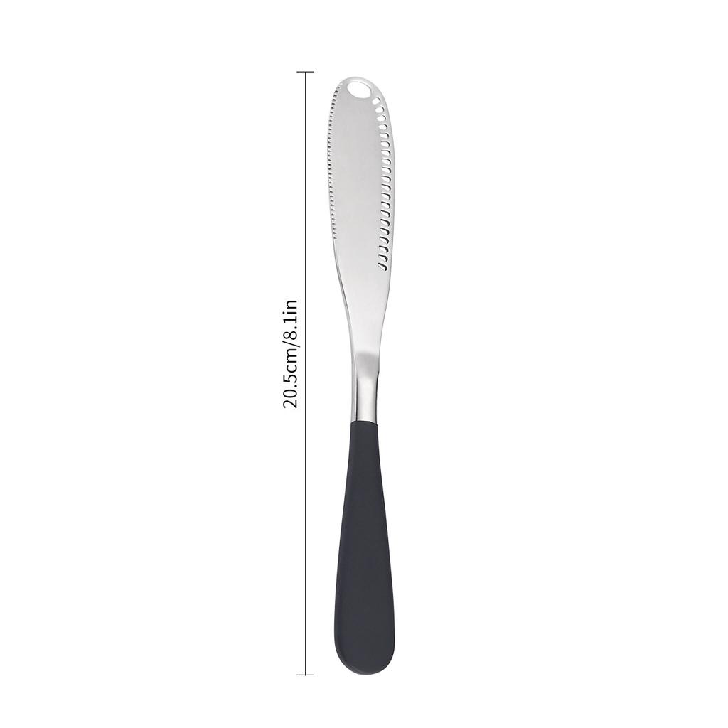 430 Stainless Steel Butter Knife with Hole Butter Spatula Oil Scraper Cheese Bread Jam Butter