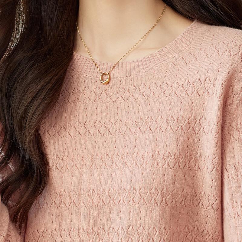 Srcr Women's 100% Wool Jacquard Knit Sweater