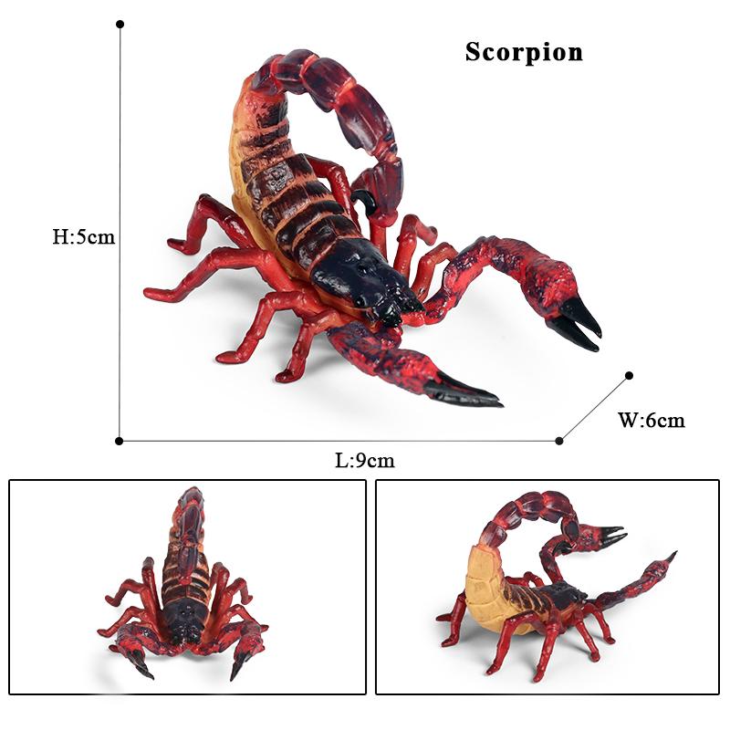 Oenux Insekten Tiere Modell Spinnennetz Skorpion Fledermaus Actionfiguren Figur Miniatur Niedlich Pädagogisch Kinder Spielzeug Halloween Geschenk