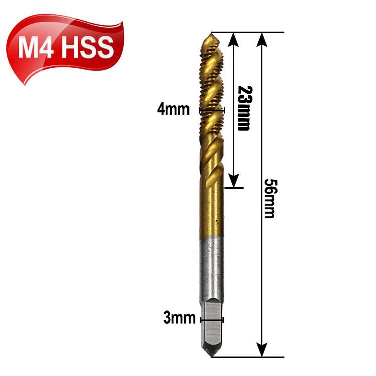 Schnellarbeitsstahl Gewindebohrer Metrisch HSS Bohrer Spiralnuten Maschinenschraubenbohrer M3 4 M5 M6 M8 Spiralspitz Metallbearbeitungsbohrer