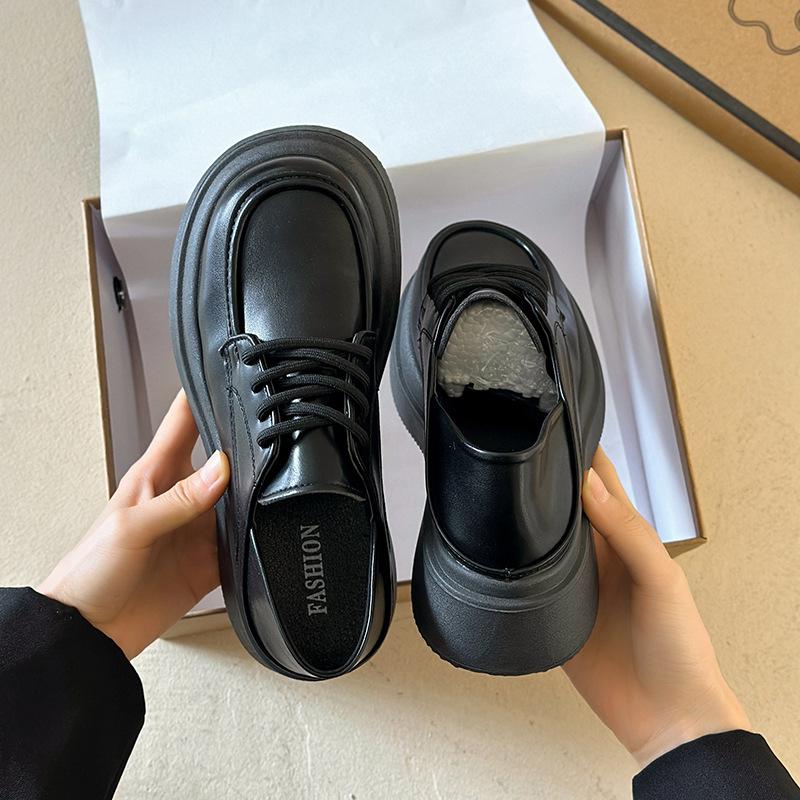 White Platform College British Style Small Leather Shoes Women's Spring and Autumn Loafers 2025 New Versatile Explosive Single Shoes