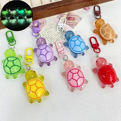 Luminous Turtle Keychain Glow In The Dark Bag Pendant Cute Tortoise Key Chain  Women Bag Decor