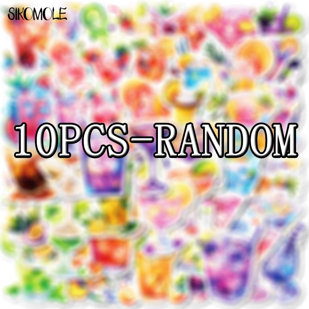 10 30 50Pcs Cartoon Cocktail Drinks Stickers Kawaii Mojito Aesthetic Diy Kid Travel Luggage Fridge Decal Graffiti Sticker Pack