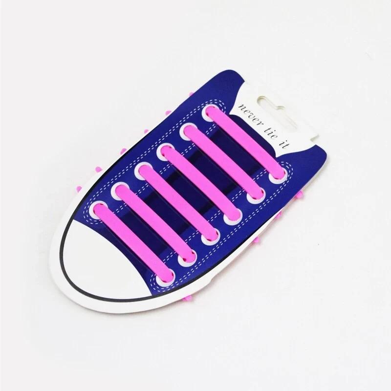 NEW 12pcs/lot Silicone Shoelaces No Tie Elastic Shoe Laces Special Shoestrings for Kid/Adult Lacing Rubber Sneakers Shoe Lace
