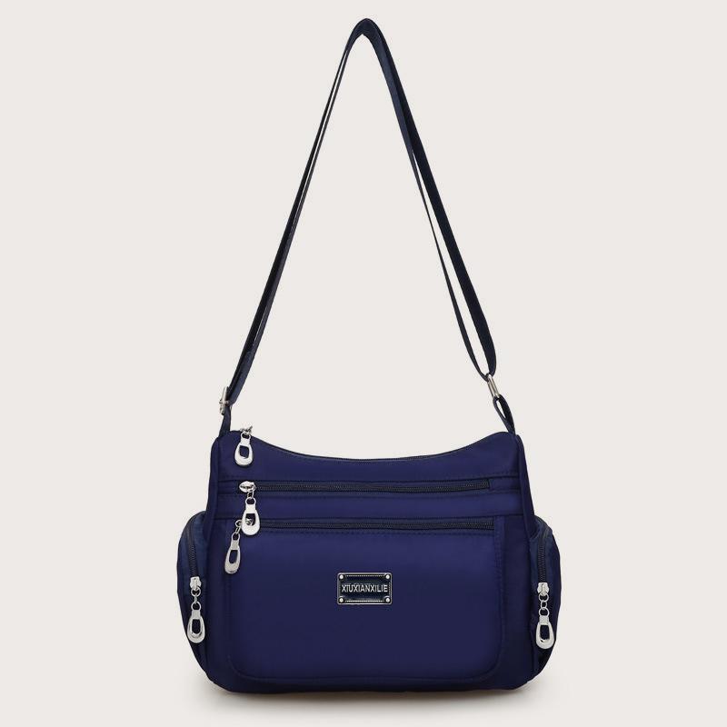 Multi-Layer Nylon Shoulder Bag Water-Repellent Multi-Pocket Zipper Bag Lady Messenger Bag Designer Crossbody Bag