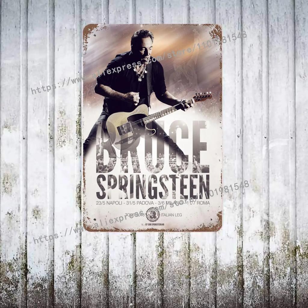 Bruce Springsteen Kapela Dekorácia Plagát Vintage Plechová Tabuľa Kovová Tabuľa Dekoratívna Doska pre Pub Bar Pánska Jaskyňa Klub Nástenná Dekorácia