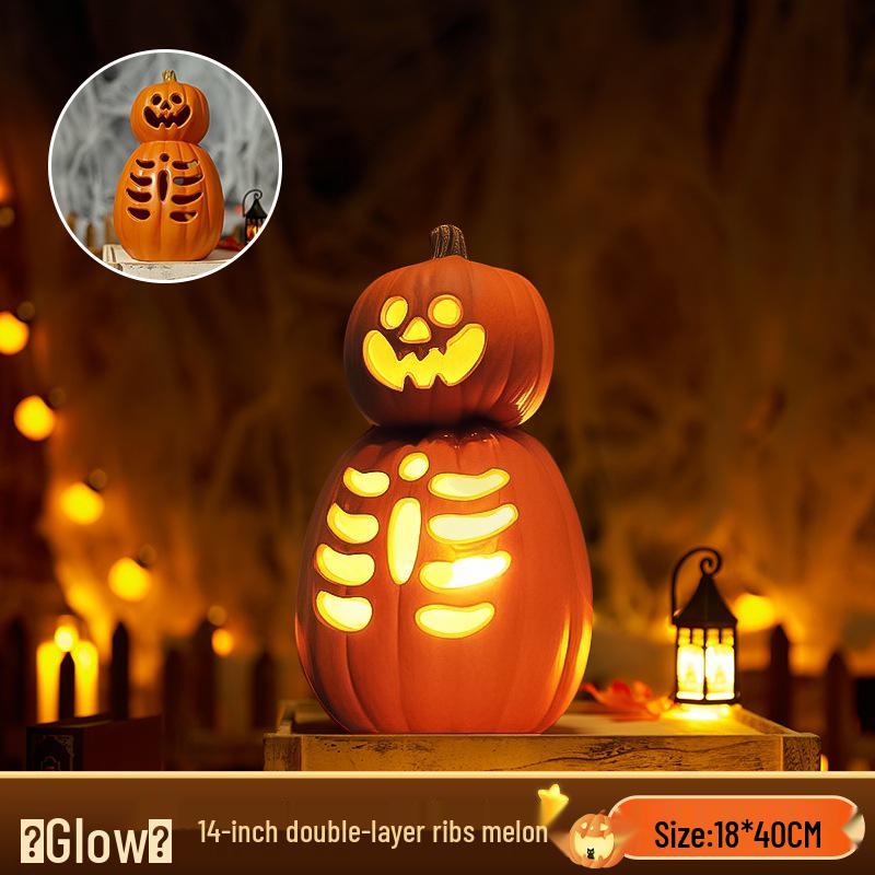 Large Luminous Pumpkin Lantern for Halloween Outdoor Theme Decorations