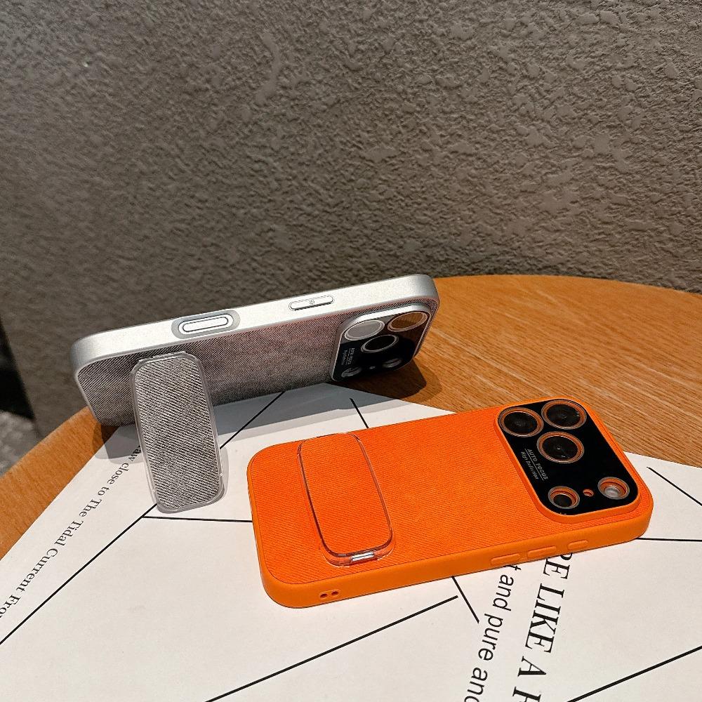 Neue Vollkamera-Schutz-Flanell-Handyhülle für iPhone 17 Pro Max 16 15 14 13 Mit Make-up-Spiegelhalter Stoßfest Weiche Hülle