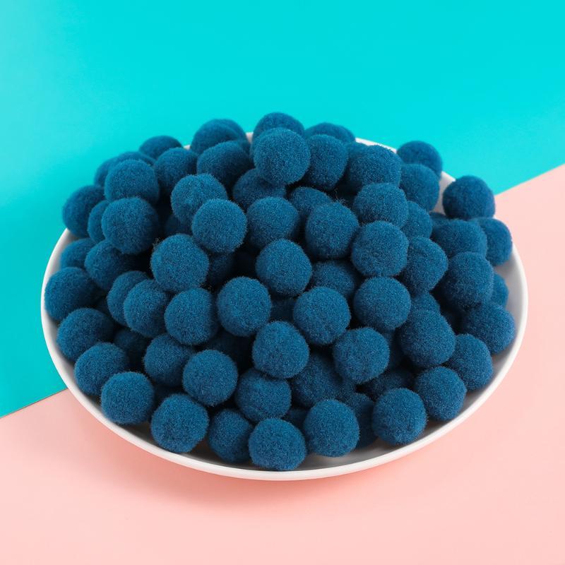 50Pcs/Pack Multicolored Polyester Wool Pom Poms Balls Diy Handmade Jewelry Accessories