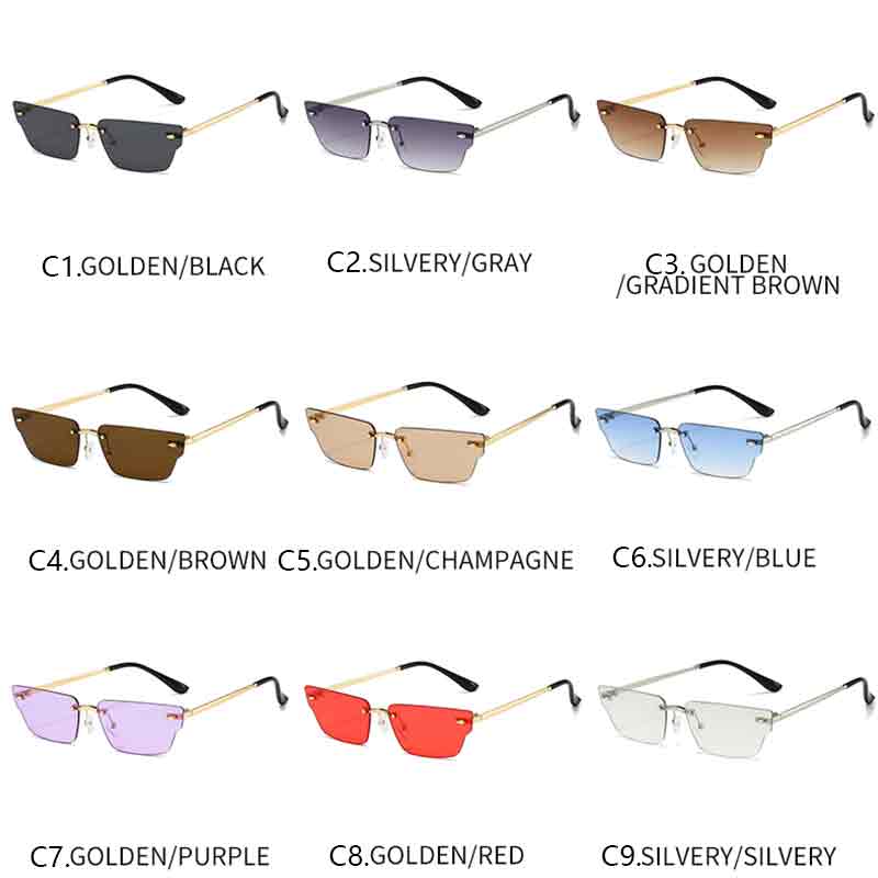 Vintage Square Metal Sunglasses UV400 Protection for Women Men Fashion Brand Sun Glasses Outdoor Driving Commute Eyewear
