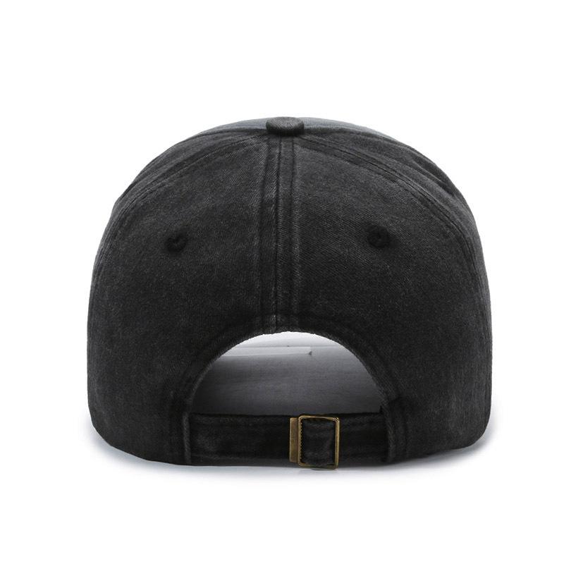 Washed Cloth Cow Head Baseball Cap Color Matching Versatile Denim Cap Casual Sunshade Sun Protection Hat