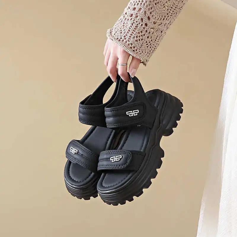 Fashion Open From The Back Round Foot Woman's Slippers For Travel Trainers Shoes Sandal Unisex Sneakers Sport First Degree Brand