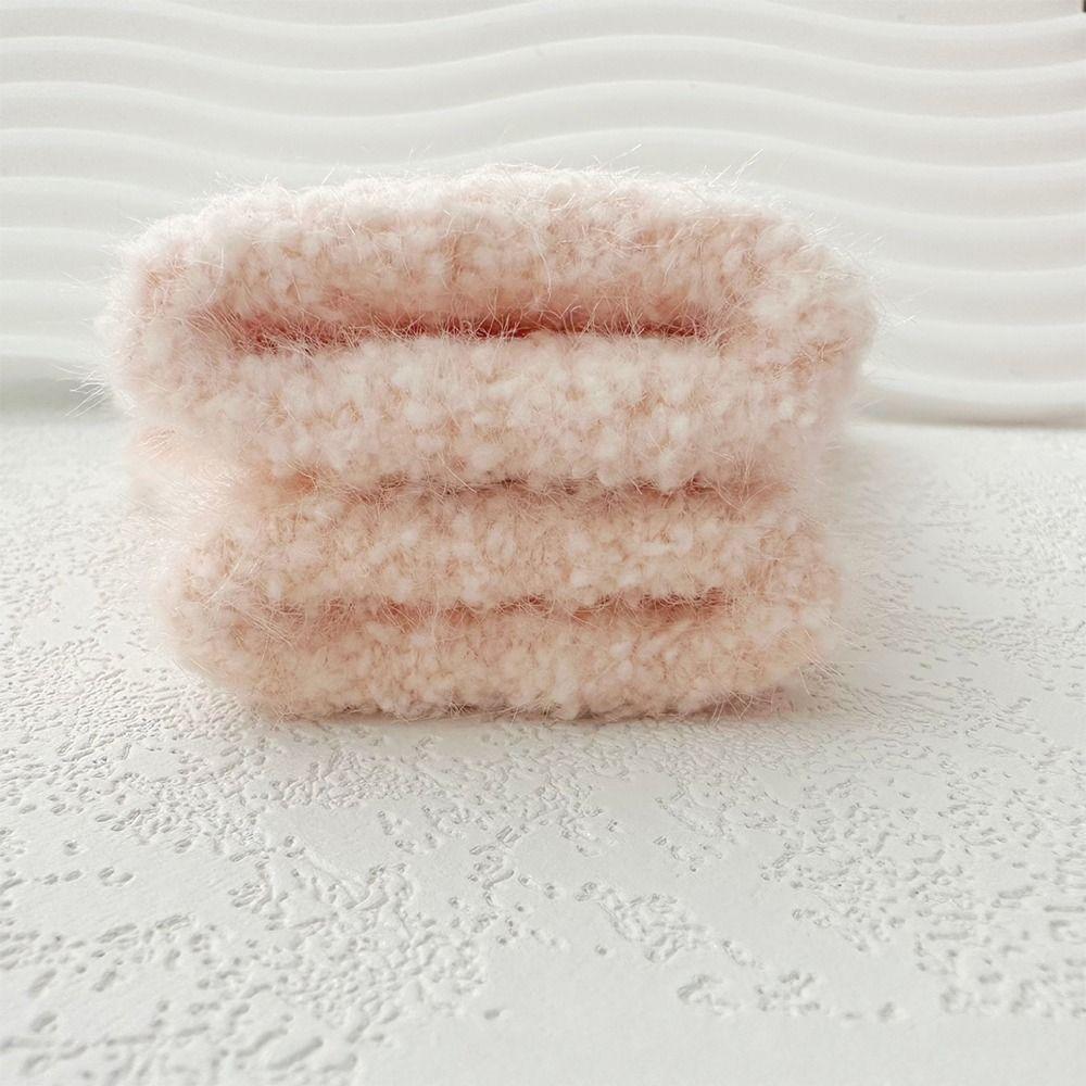 Flower Baby Fluffy Gloves Rabbit Knitted Mittens Winter Cartoon Pattern Gloves  Kids