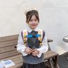 Korean Color Block Kindergarten Backpack: Trendy Outdoor Sports Bag for Girls, Parent-Child Style