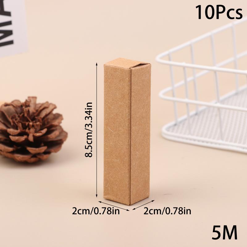 10Pcs Perfume Box 5Ml 10Ml Essential Oil Bottle Packaging Box Container Kraft Paper Tube Cardboard Boxes Lipstick Storage Box