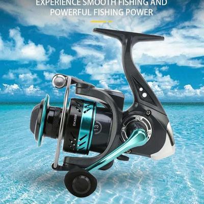 Serie DK 1000~7000 5.2:1 Rapporto di Recupero Resistenza Massima 10KG Forza Frenante Bobina in Metallo CNC Mulinello da Pesca Spinning Adatto per Acqua Dolce e Salata
