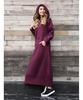 New Plus Size Knitted Hooded Fleece Dress with Pockets - Autumn/Winter Casual Fashion