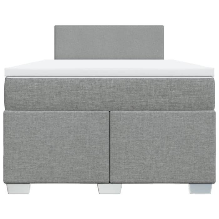 Maison Exclusive - Sommier à lattes de lit avec matelas Gris clair 120x200cm Tissu