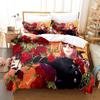 Japanese Famous 3D Anime Jujutsu Kaisen Satoru Gojo Christmas Gift King Twin Double Child Bedding Set Microfiber Duvet Cover Set