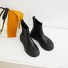 Cowhide~ Wang Xiaodou same leather Chelsea boots women's autumn and winter new Martin boots muffin platform sports short boots