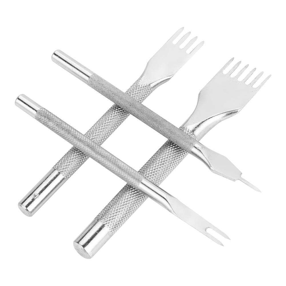 

4 шт. Инструменты для шитья дыроколом для кожаных изделий, расстояние между зубцами 1246, набор швейных долот