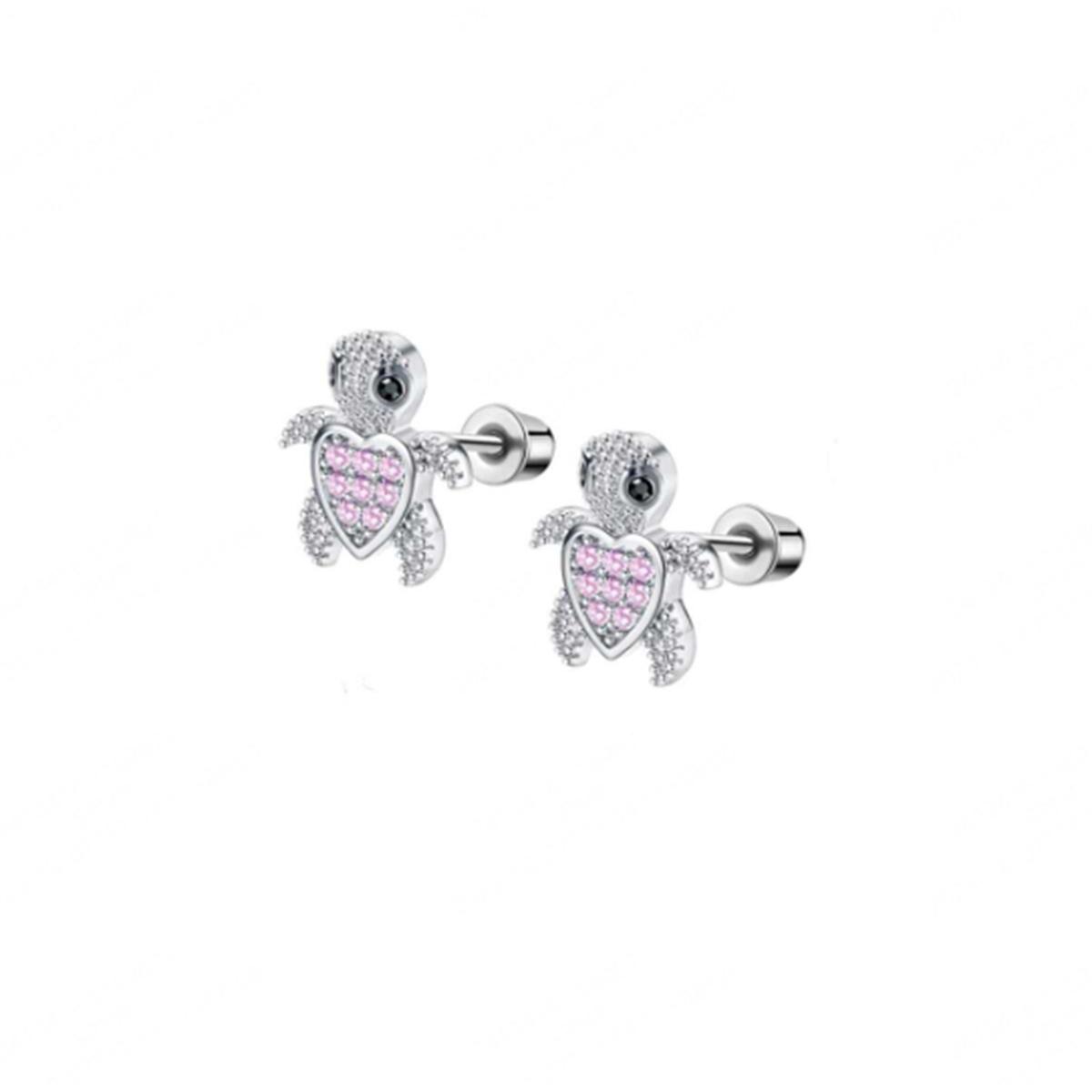 2-12Pcs Cute Stainless Steel CZ Screw Back Stud Earrings Hypoallergenic Cartilage Jewelry For Tragus Helix Conch 20G-0.8mm-0.03in