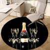1Pc Moet Chandon champagne Circular Print Rug - home decoration Carpet For Living Room Bedroom Flooring Computer Chair Area Rug