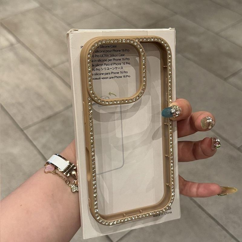 

Transparent Diamond Jewelled Phone Case For For Iphone 11 12 13 14 15 16 17 Pro Max Plus Air Glitter Bumper Back Cases Cover iPhone 14 Plus