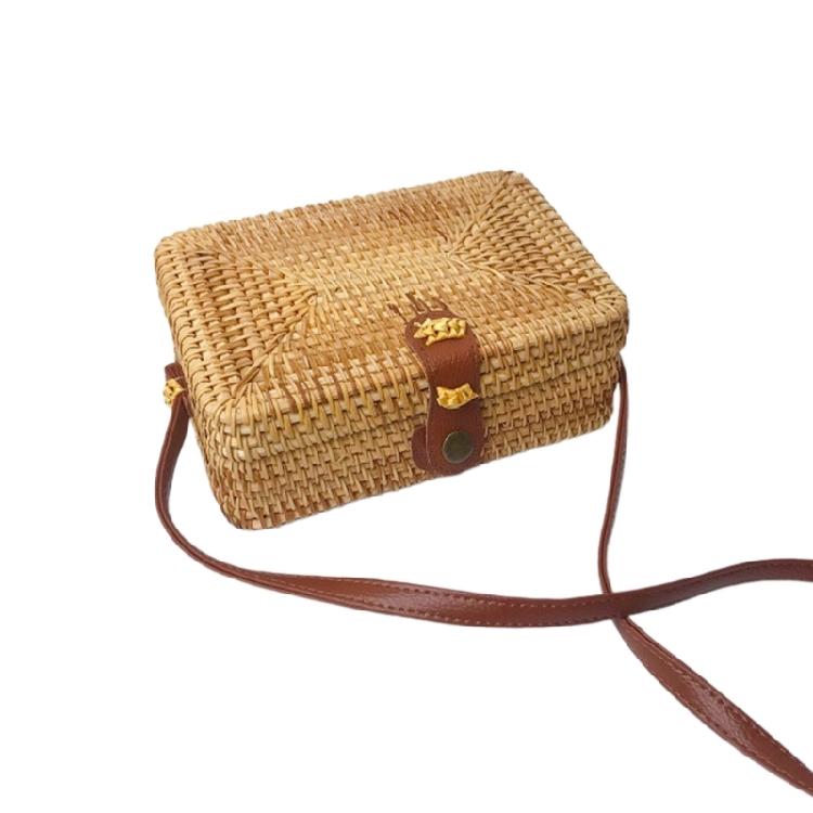 Handwoven Shoulder Bag Crossbody Bags Rattan Bag for Women Girl Vintage Handbag