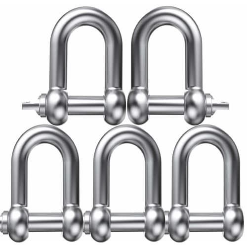 Shu Tech Stainless Steel Shackle, SUS304 Screw Shackle, Lifting Device, Stainless Steel Shackle, M5, M8, M10, M12, M16 (m8 5)