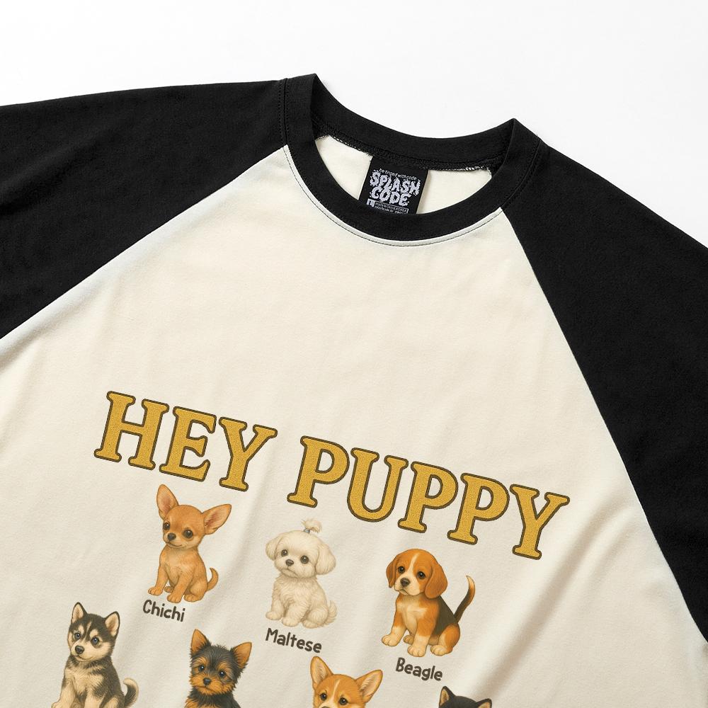 Seupeullaesikodeu Raglan Long Sleeve Cream - Hey Puppy