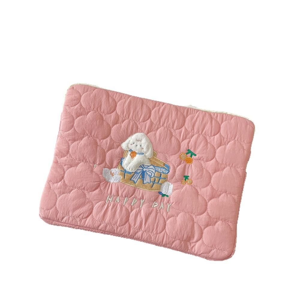 2 Soft Cloud Cartoon Embroidery Tablet Bag/1 Inch Notebook Storage Bag