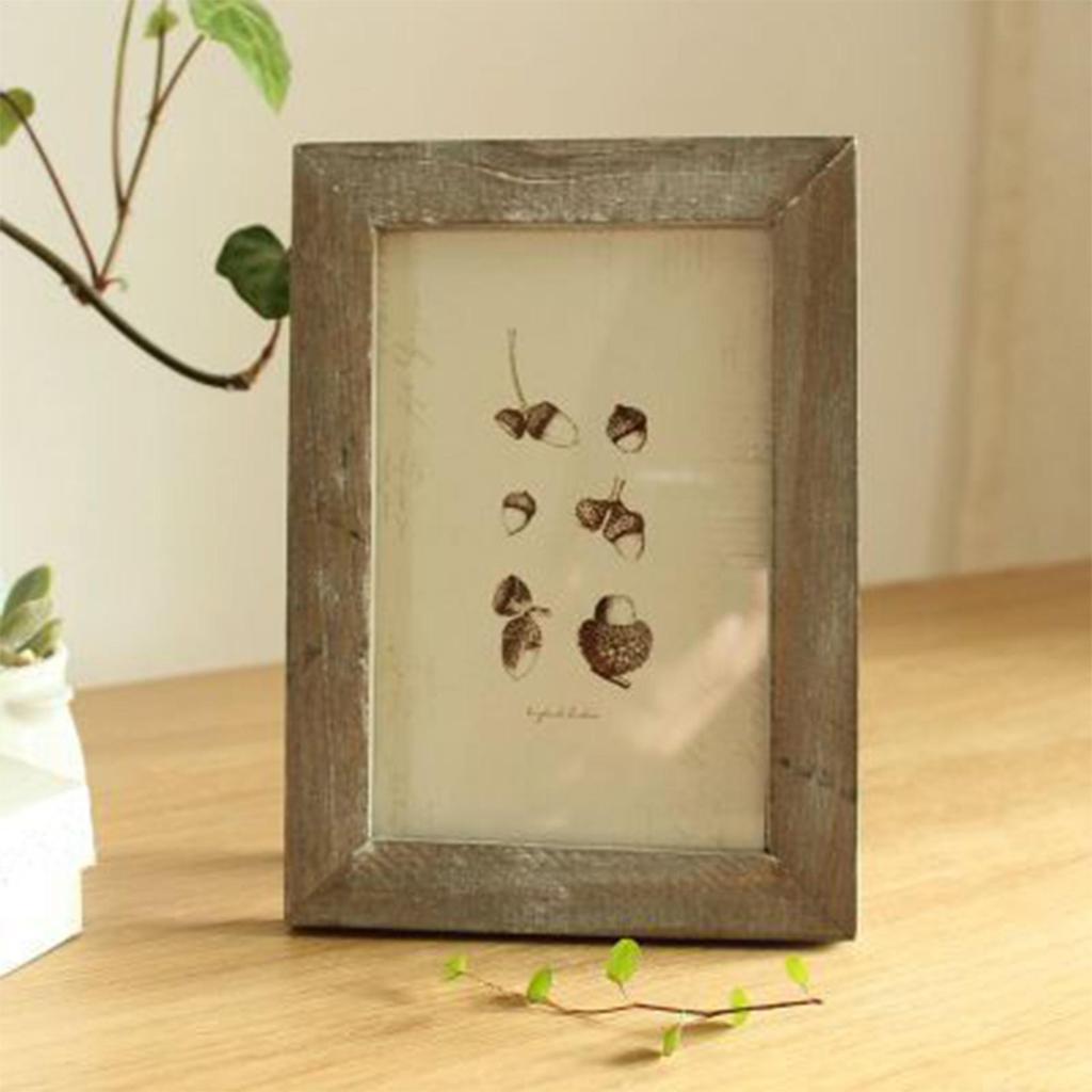 Picture Frame Decorative Wood Picture Frames Vintage 3x5 Inch Tabletop and Wall Mount Photo Display for Wedding