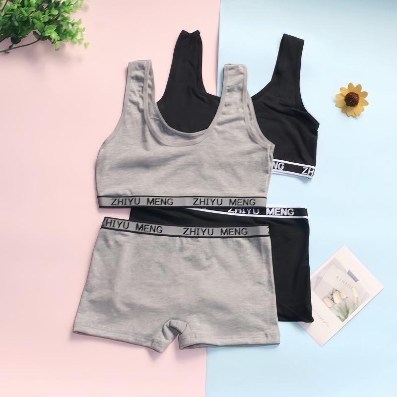 Bielizna dziewczęca Camisole Bawełniana Hipster Regulowana chusta Duża dziewczynka Letni biustonosz treningowy 8-14 lat