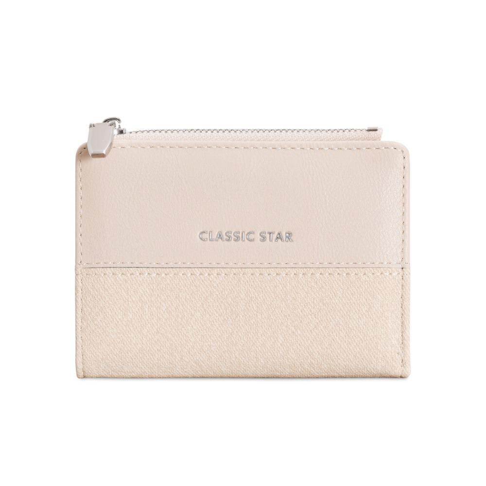 

Fashion Mini Short Wallet PU Leather Zipper Money Bag Large Capacity Coin Pocket Women белый