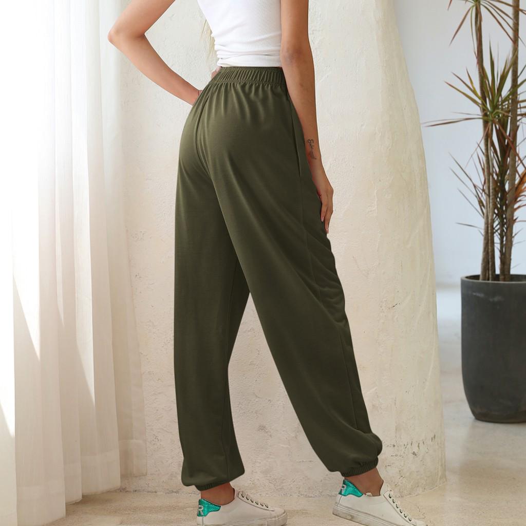 Damen elastische Taille Baggy Trainings-Schweißhosen Jogginghosen