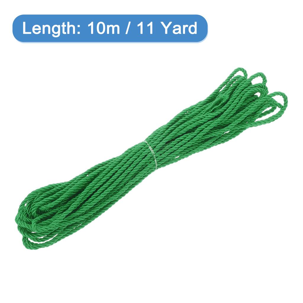 Uxcell 11 Yard 3mm Twisted Cord Trim 3-Ply Twine Braided Rope Shiny Thread String for Craft Gift Bag Curtain Christmas Decor
