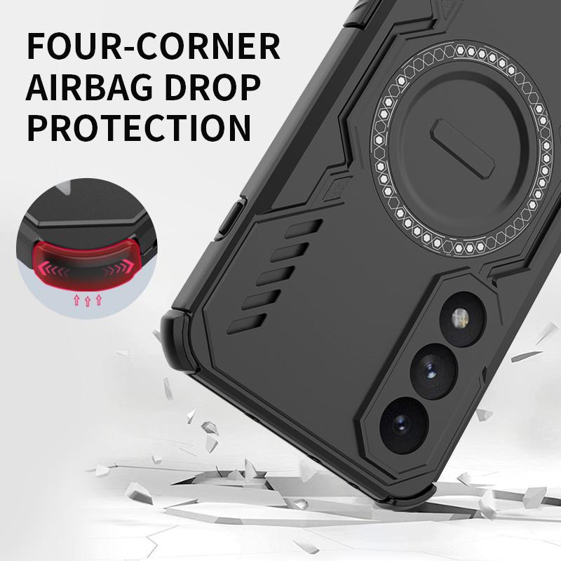 KEYSION Hollow Heat Dissipation Case for OnePlus Nord 5 5G Silicone+PC Magnetic Cooling Shockproof Phone Cover for 1+ Nord 5 5G
