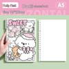 Puppy Paradise Cute Cartoon Loose-Leaf Notebook - Comfortable, Detachable, Ideal for Students