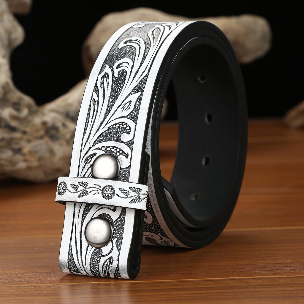Cinto de Uso Personalizado Estilo Denim Ocidental Design Retrô Estilo Neutro Masculino E Feminino Cinto Em Relevo