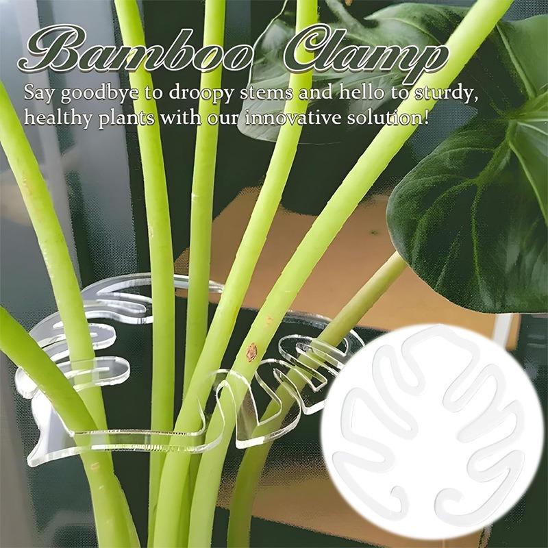 Reusable Plastic Plant Support Clamps - Invisible Turtle Shell Design - Clear Stem Holder Set for Flower, Herb, and Vegetable Growth Support - Garden